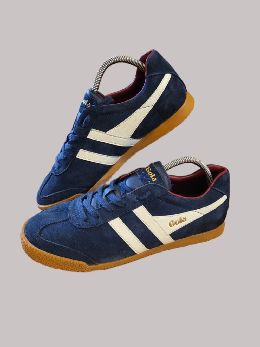 Gola Men's Harrier Navy/Off White/Deep Red Sneakers CMA192 Men's Size 10 (#2362)